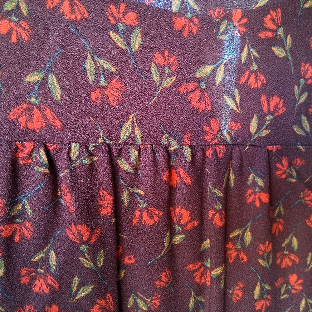 Sonoma Floral Ruffle Blouse - Red - Picture 9 of 10